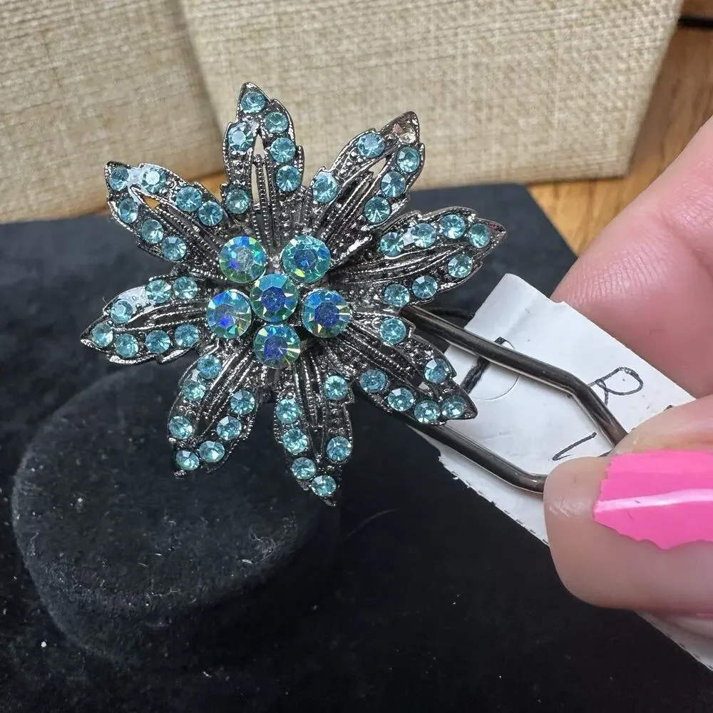 Cara New York Rhinestone Hair Pin Elegant Fancy Wedding Prom Formal Gorgeous NEW